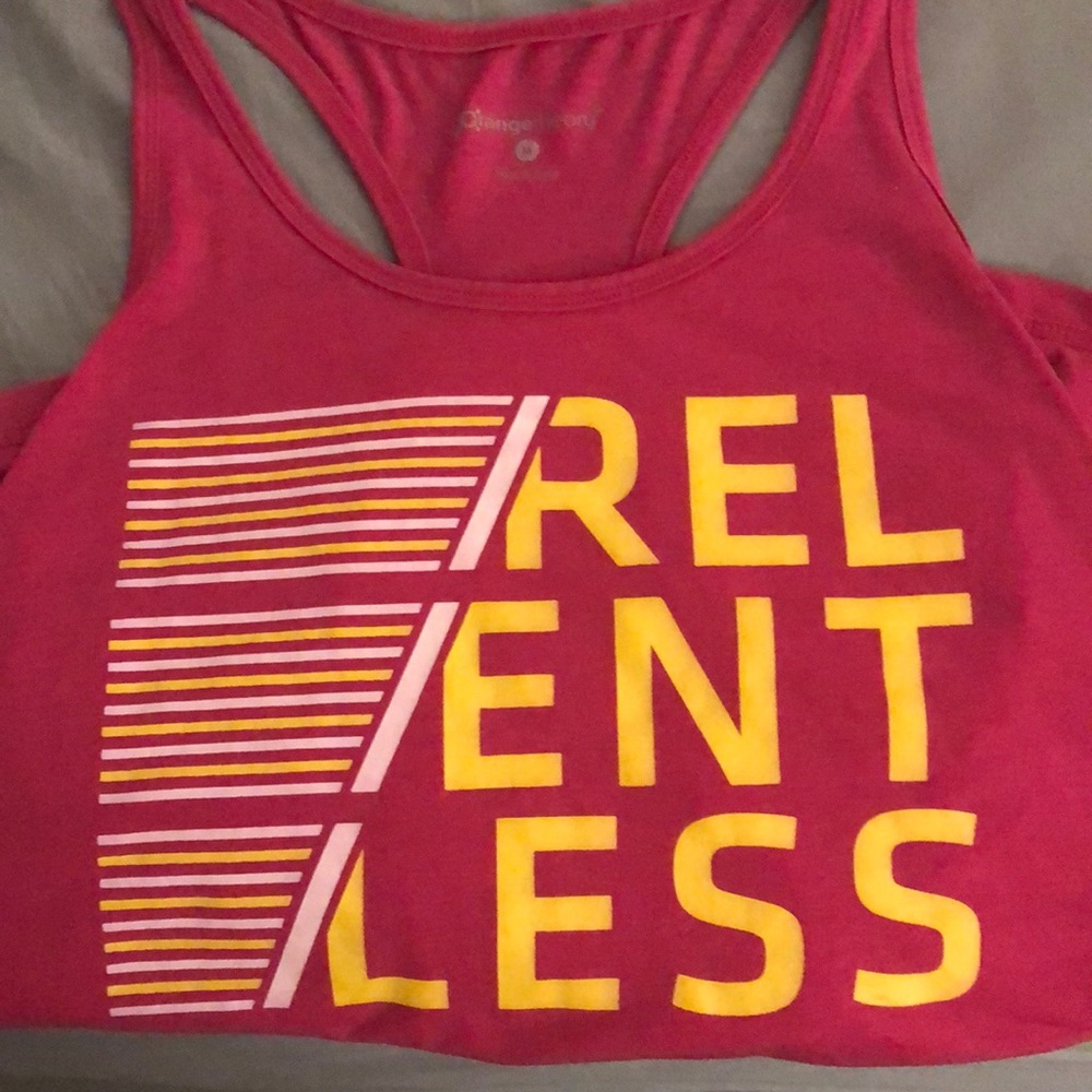 Pink Orange Theory Relentless Tank Top